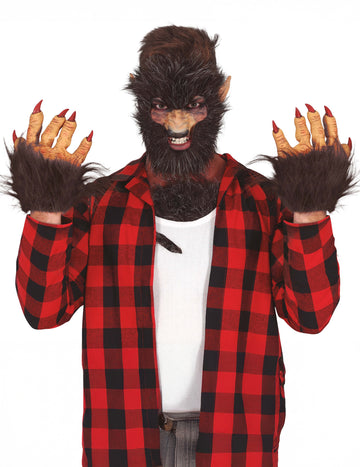 Rokavice za odrasle iz volkodlakovega krzna