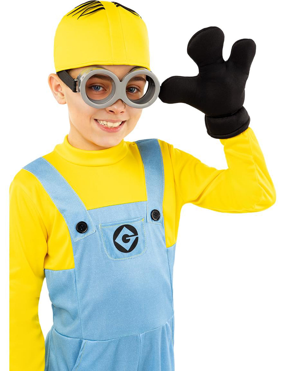 Gants de Minions™ pour enfant noirs à trois doigts