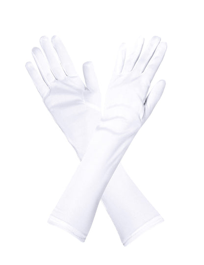 Odrasle bele rokavice 40 cm