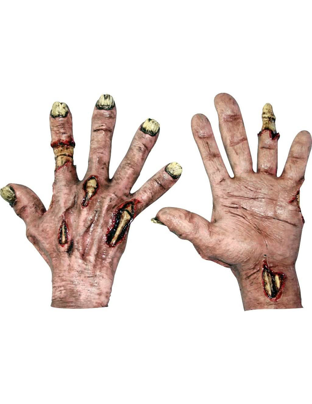 Rokavice zombiji za odrasli halloween gnilo meso in izpostavljene kosti