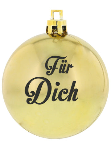 Božična krogla 'Für Dich' zlata barva 7 cm DE 