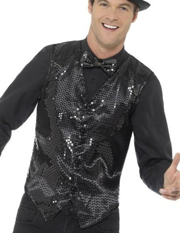 Črni telovnik za odrasle