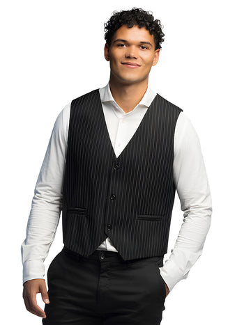 Črn črtast brezrokavnik