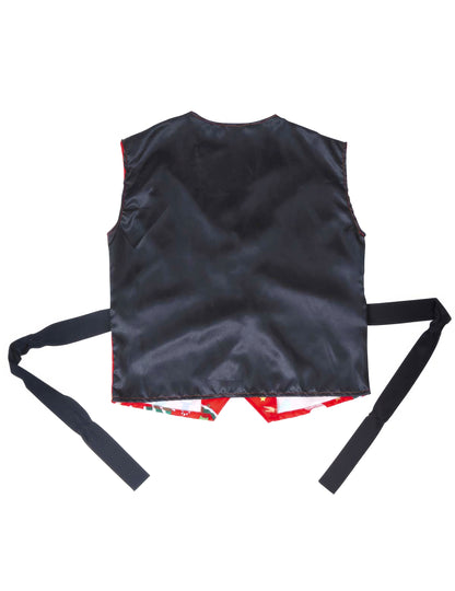 Rdeč brezrokavnik za odrasle z božičnimi vzorci