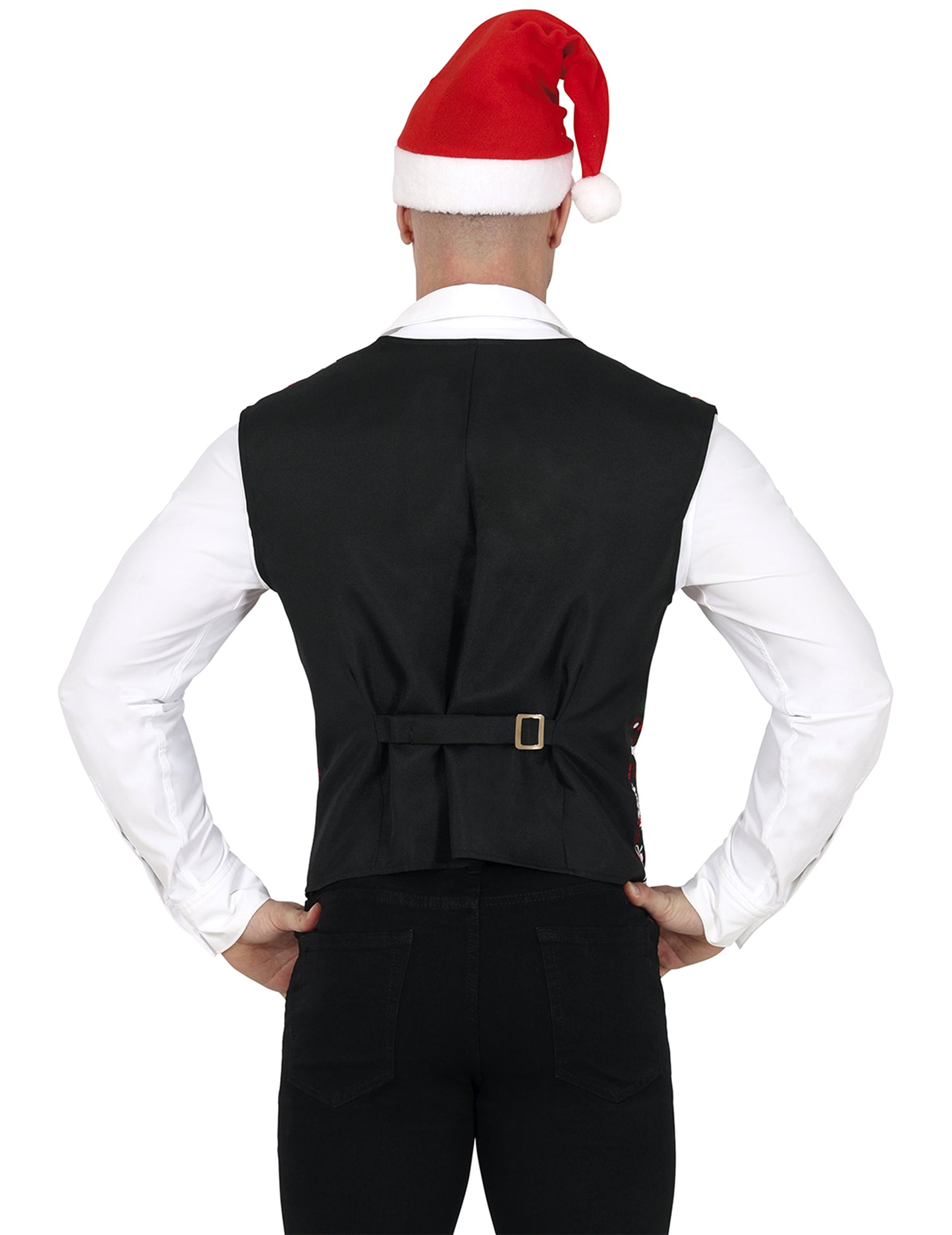 Telovnik s tartanom in božičnimi motivi za odrasle 