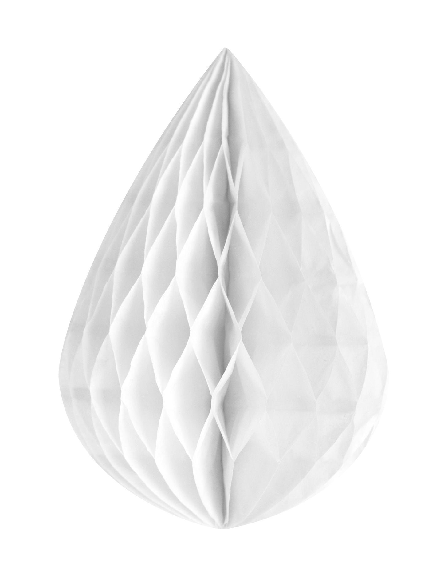Goutte en papier alvéolé pour décoration blanche
