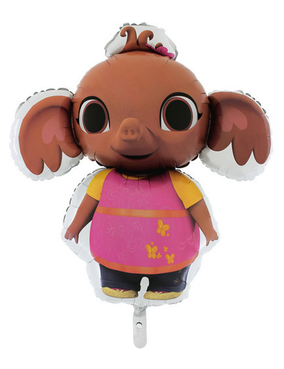 Grand ballon aluminium Sula de Bing pour enfant rose et jaune
