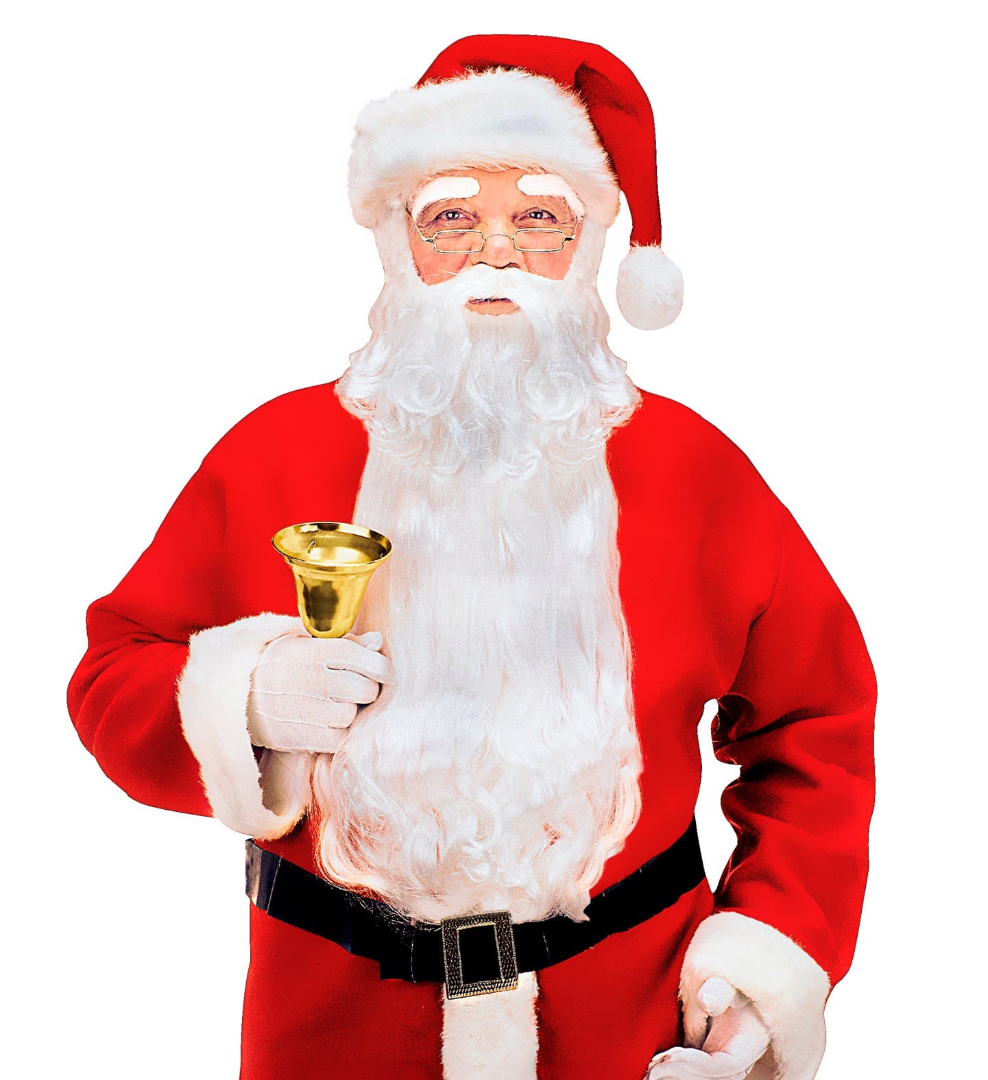 Grande barbe Père Noël pour adulte blanche et longue