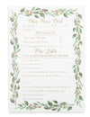 Lettre au Père Noël thème floral pour enfant blanc avec bordure de houx et écritures dorées
