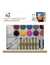 Grande palette de maquillage multicolore pour enfant avec 6 crayons et accessoires