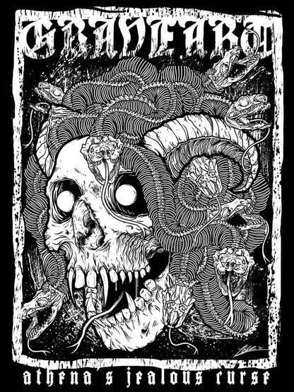 Črn top z vzorcem lobanje za ženske