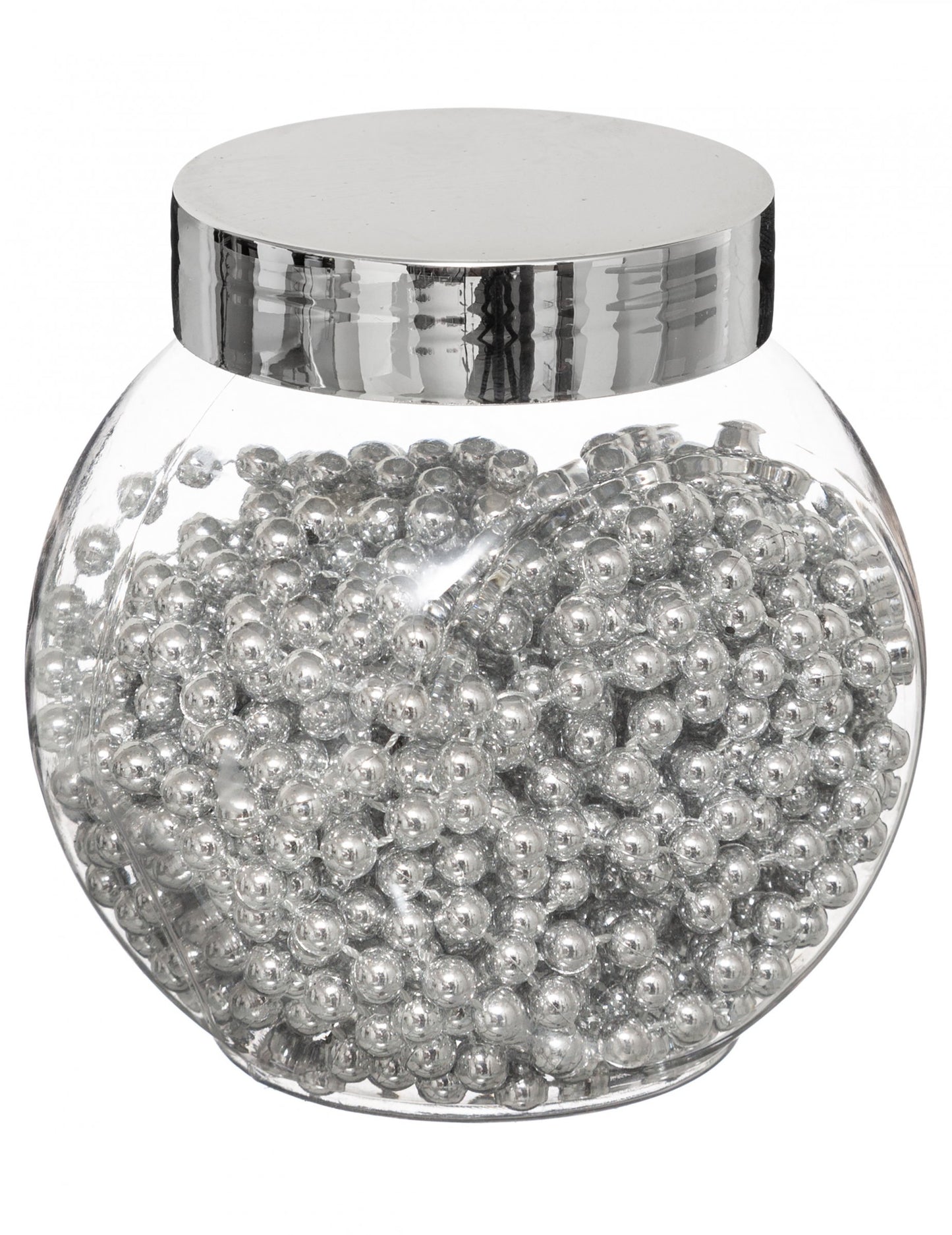 Srebrna biserna girlanda 6 m 