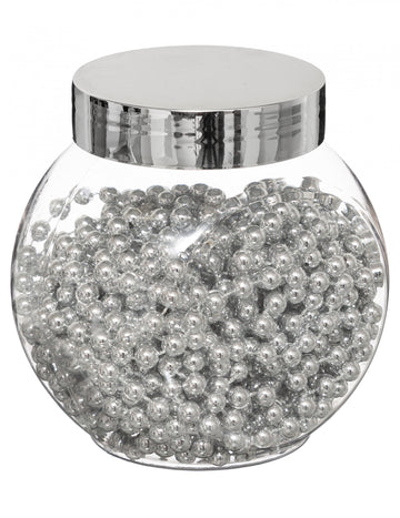 Srebrna biserna girlanda 6 m 