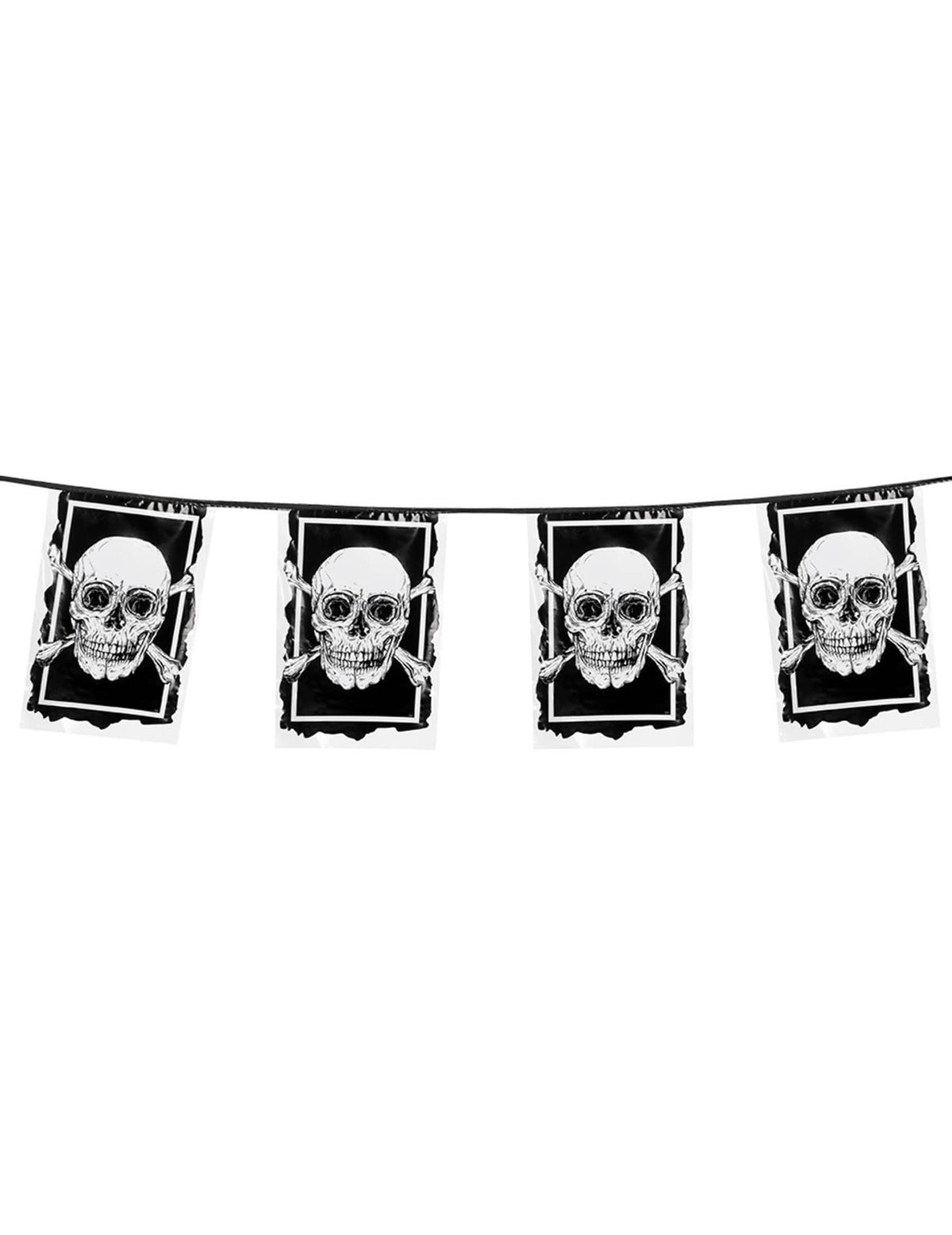 Prikaz 10-plastičnih zastavevna girlanda Pirate Jolly Roger