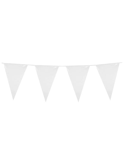 White Pennant Garland 10m