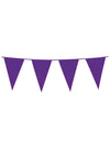 Guirlande à fanions pour décoration de fête violette 10m