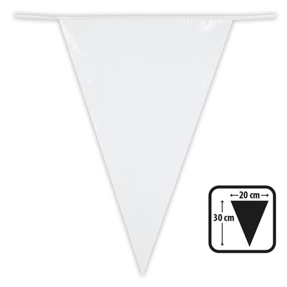 White Pennant Garland 10m