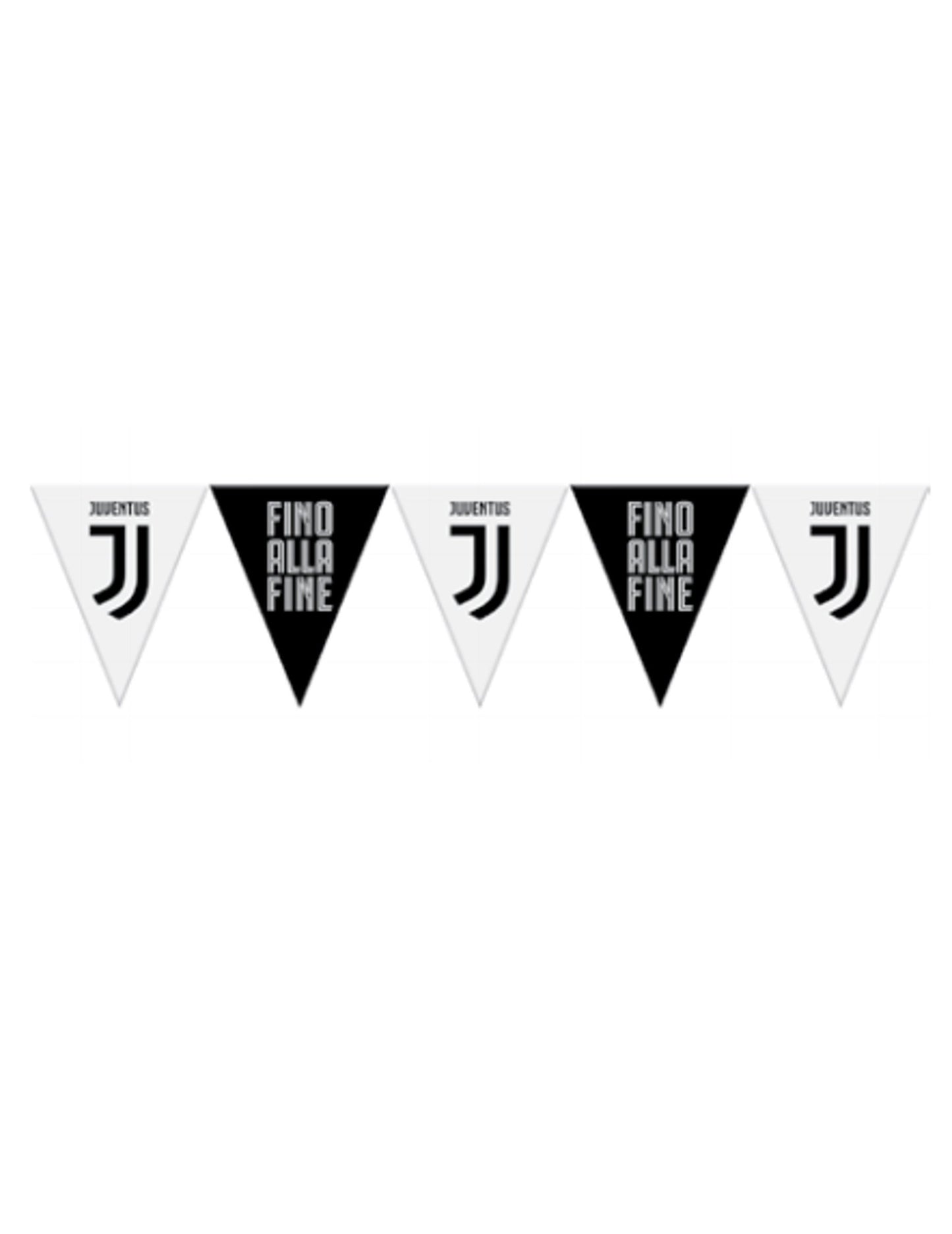 Črno -bela plastična zastava Juventus Garland 320 cm
