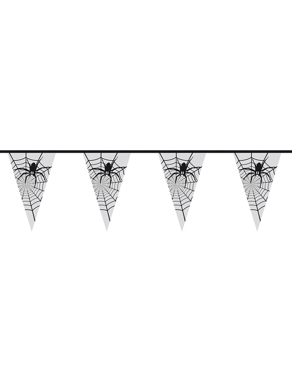 Guirlande araignée pour Halloween transparente et noire