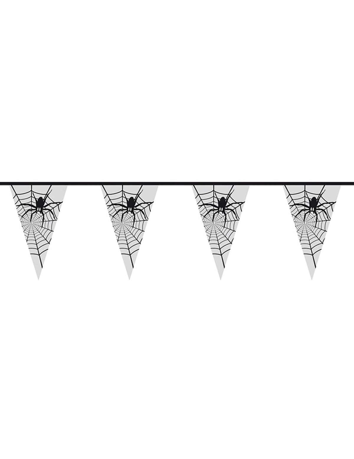 Guirlande araignée pour Halloween transparente et noire