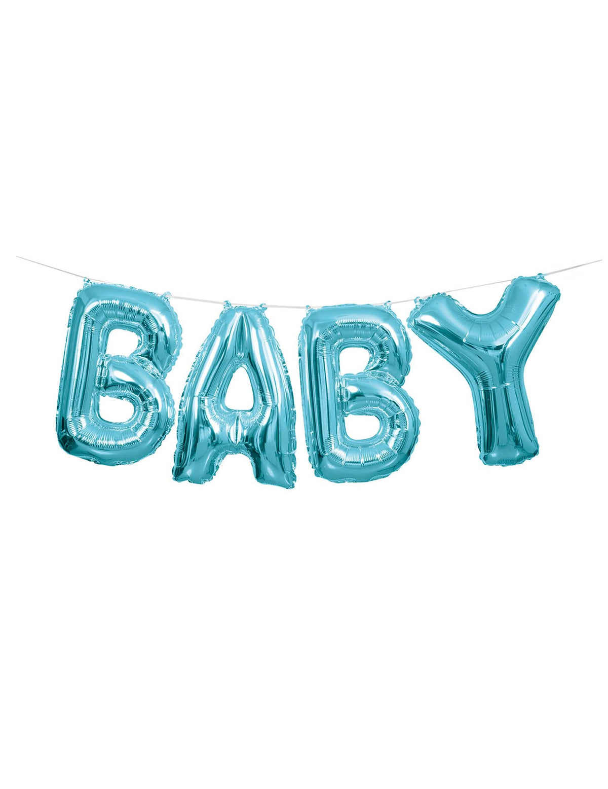 aluminijasti baloni črke baby za girlando modra