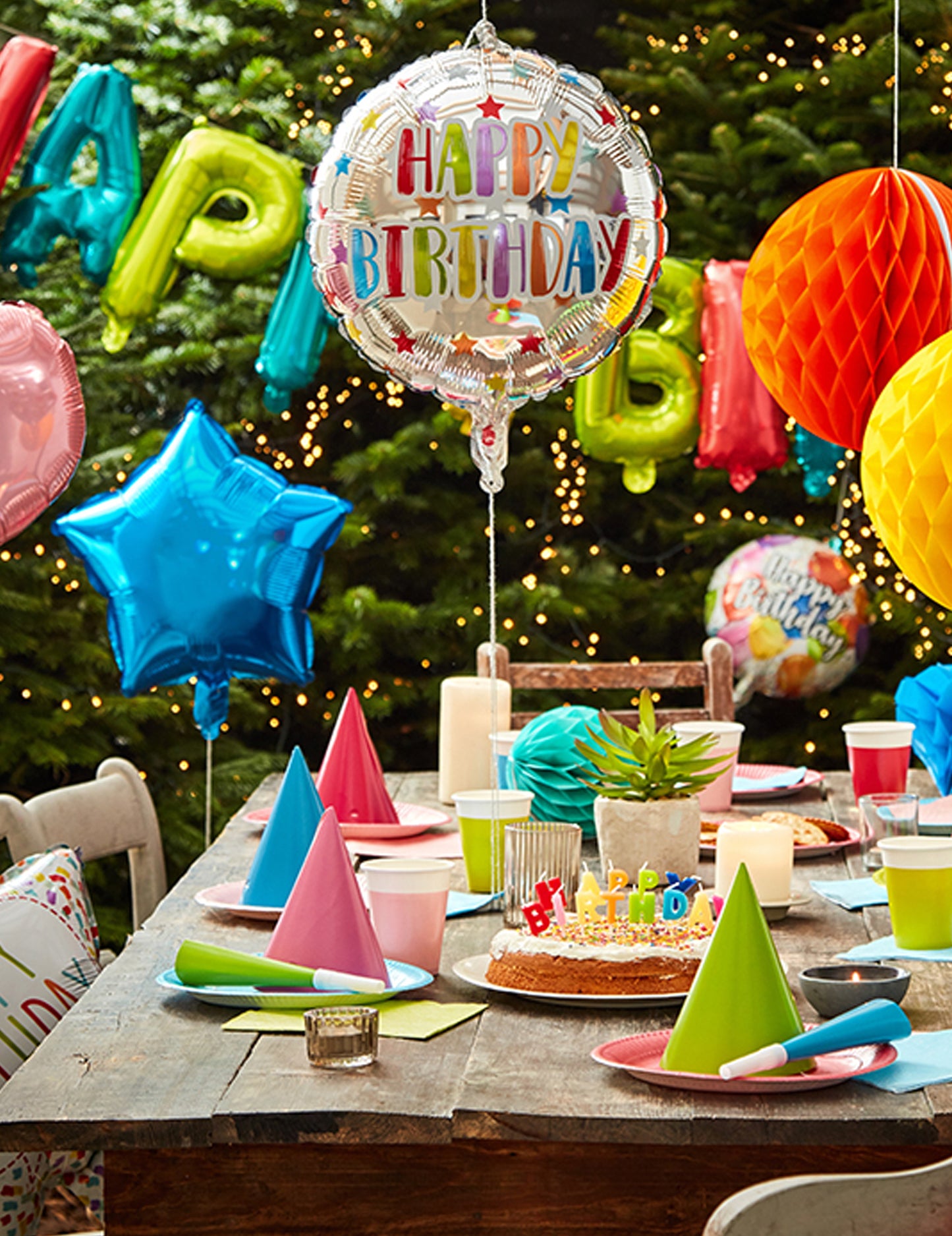 Guirland Aluminium Ballons Happy Birthday Multicolor 41 cm