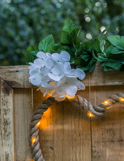 White Hydrangea cvetna girlanda 220 cm