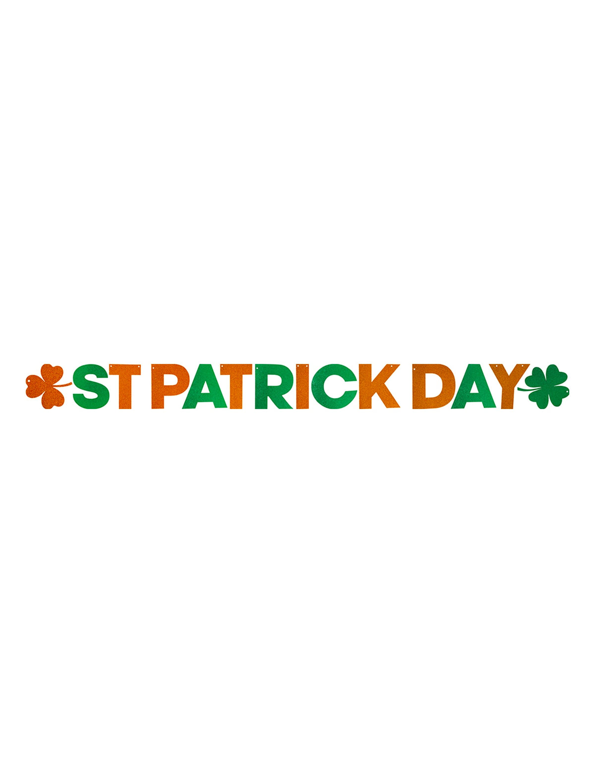 Guirlande Saint Patrick vert et orange avec trèfles