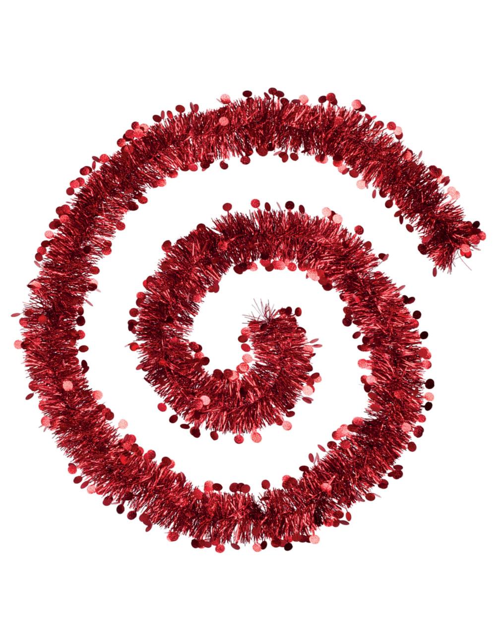 Guirlande de sapin pastille rouge brillante