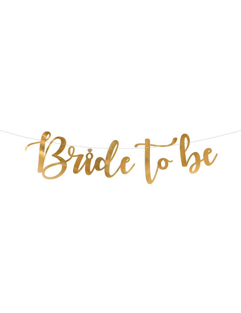 Guirlande en carton Bride to be pour fête métallisée dorée