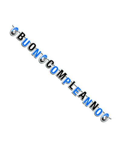 Buon compleanno Atalanta™ kartonska girlanda 215 x 15 cm