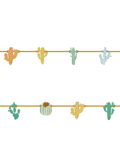 Guirlande en carton cactus 2 m décoration mexicaine