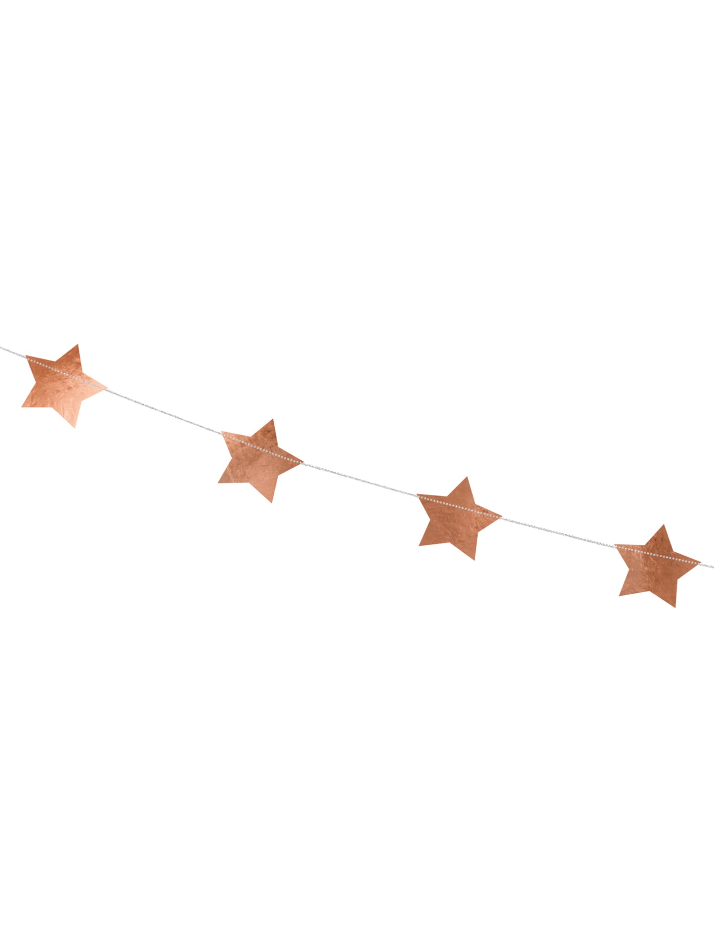 3,6 m rožnato zlata kovinska zvezdasta kartonska girlanda za božič
