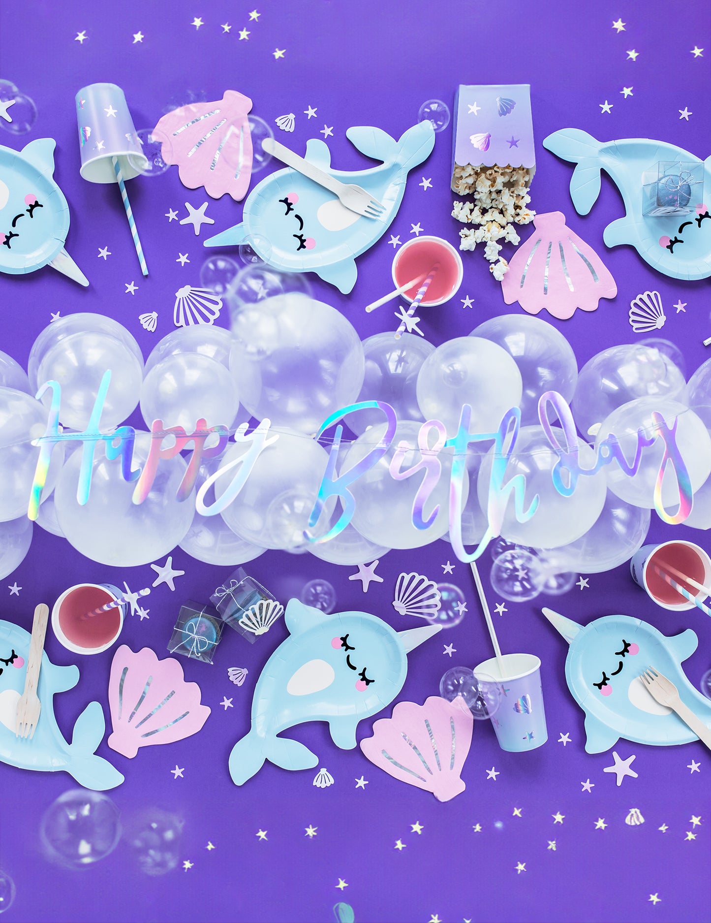 Srečen rojstni dan Iridescent 16,5 x 62 cm kartona Garland