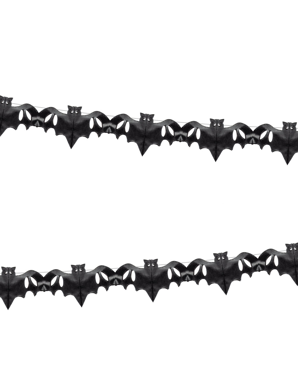 Guirlande en papier chauve-souris pour décoration Halloween noire