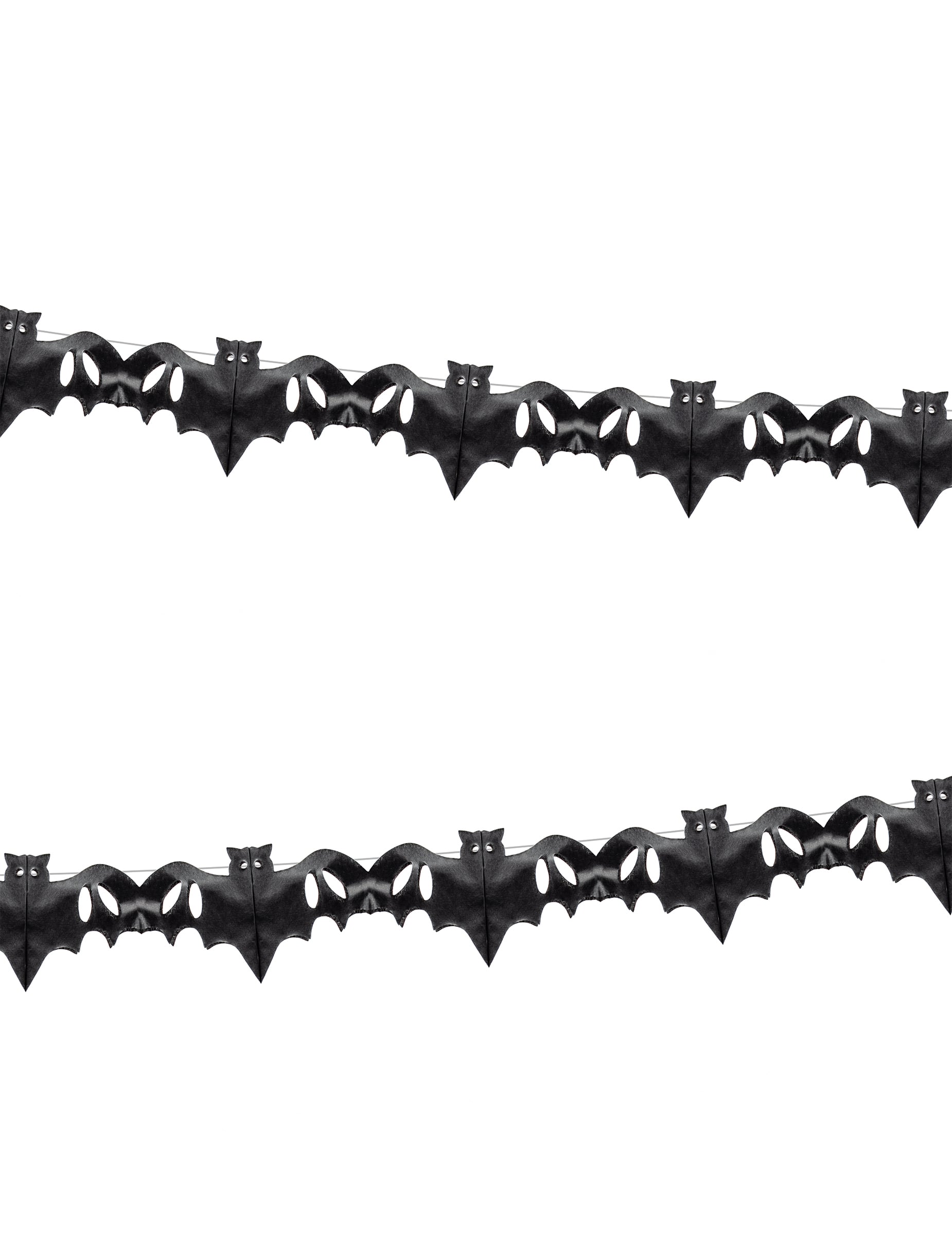 Guirlande en papier chauve-souris pour décoration Halloween noire