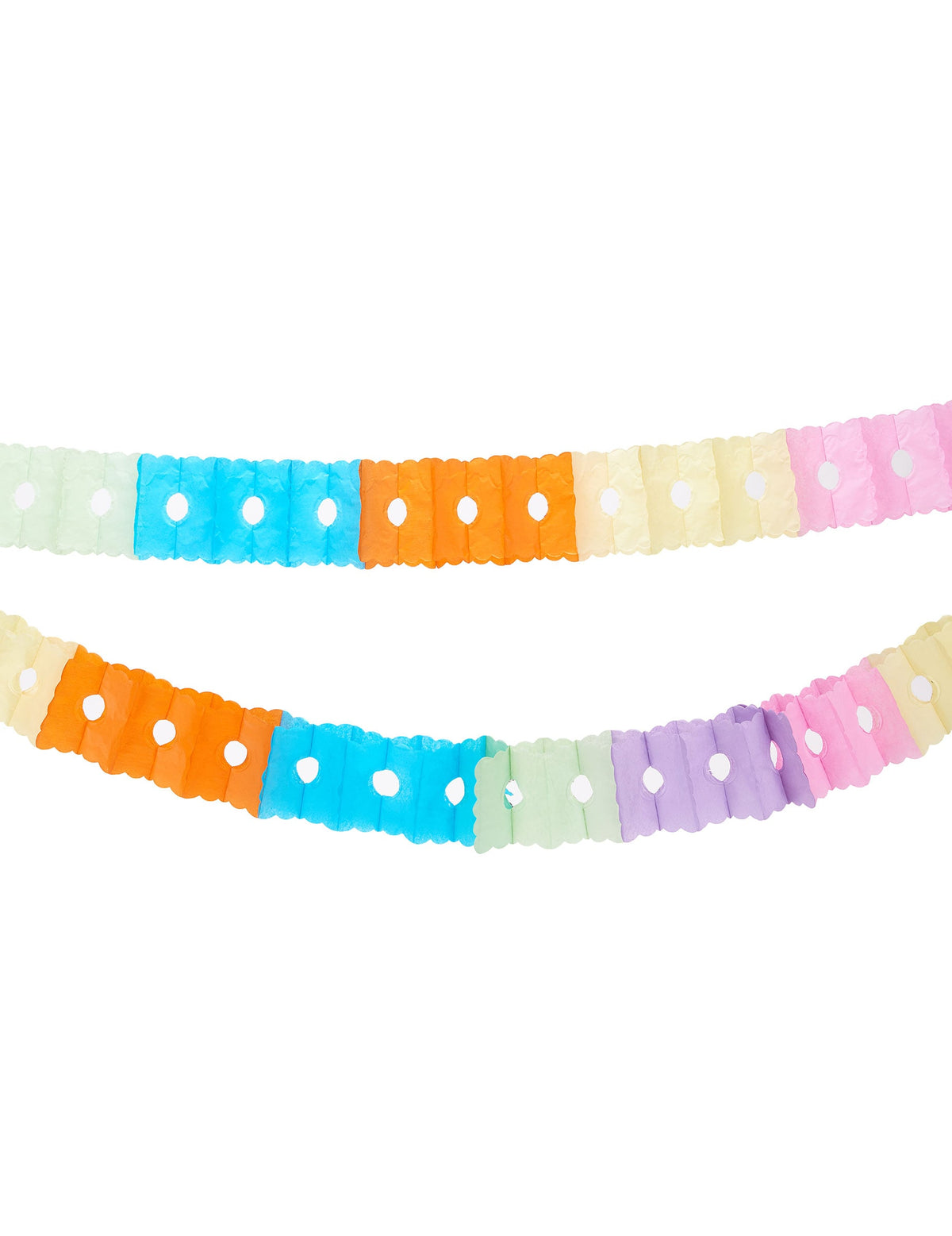 Guirlande en papier multicolore pour fête style accordéon