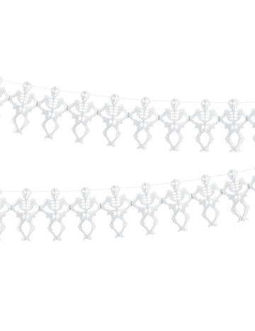 3m bele skeletne papirnate girlande za noč čarovnic