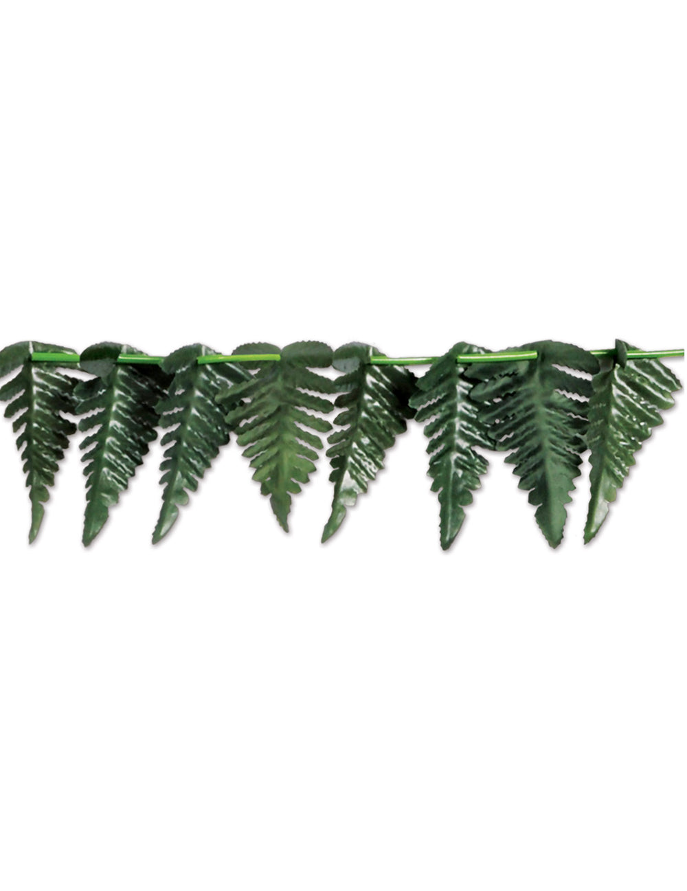 Guirlande feuilles tropicales pour fête hawaïenne verte en polyester