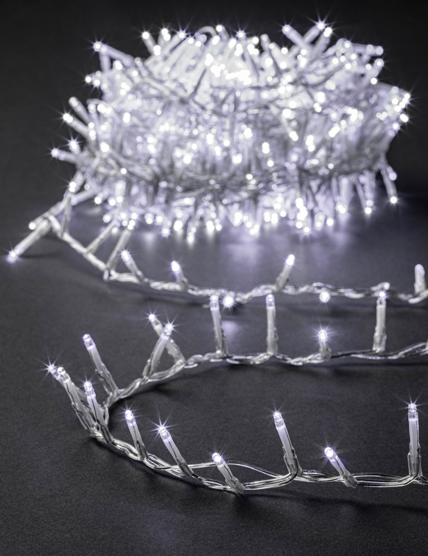 500 LED 12,5 m hladno bele zunanje verižne luči s časovnikom