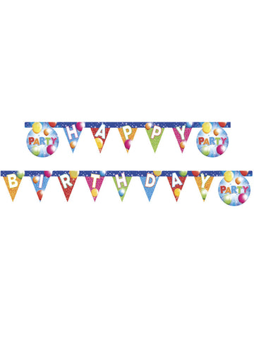 2m čudovita girlanda za rojstni dan z zastavicami