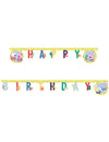 Mise en situation de fête de la Guirlande Happy Birthday Peppa Pig