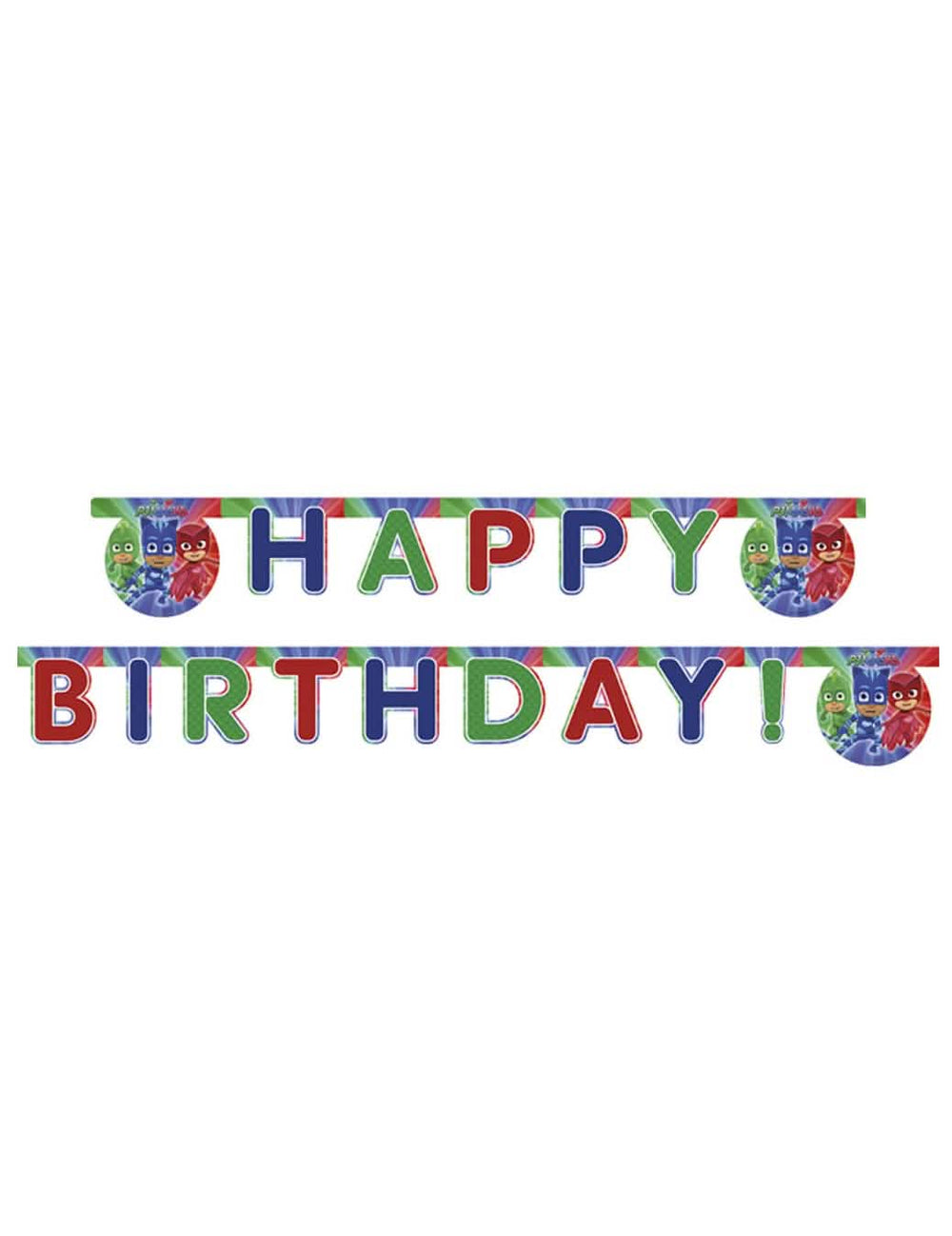 Girlanda Happy Birthday PJ Masks za otroka pisano