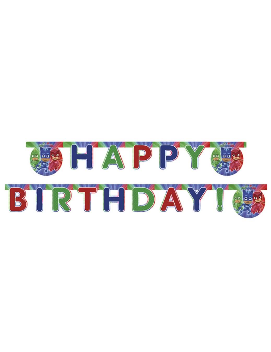 Girlanda Happy Birthday PJ Masks za otroka pisano
