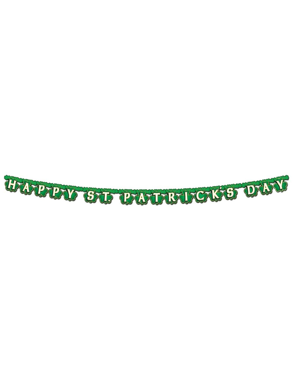 Pogled od spredaj na girlando Happy St. Patrick's Day