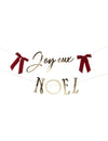 Guirlande Joyeux Noël or avec 2 nœuds rouges 1,80 m