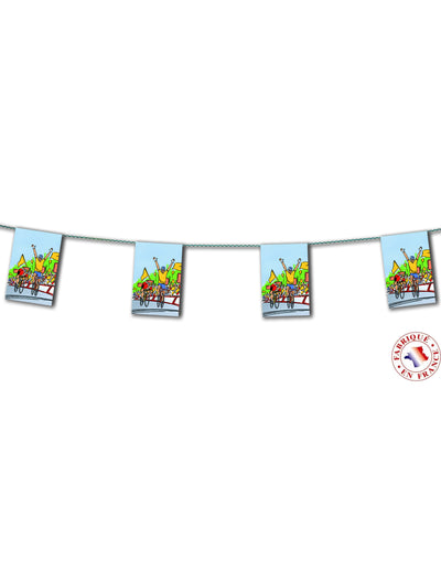 Guirlande en papier cycliste pour décoration multicolore