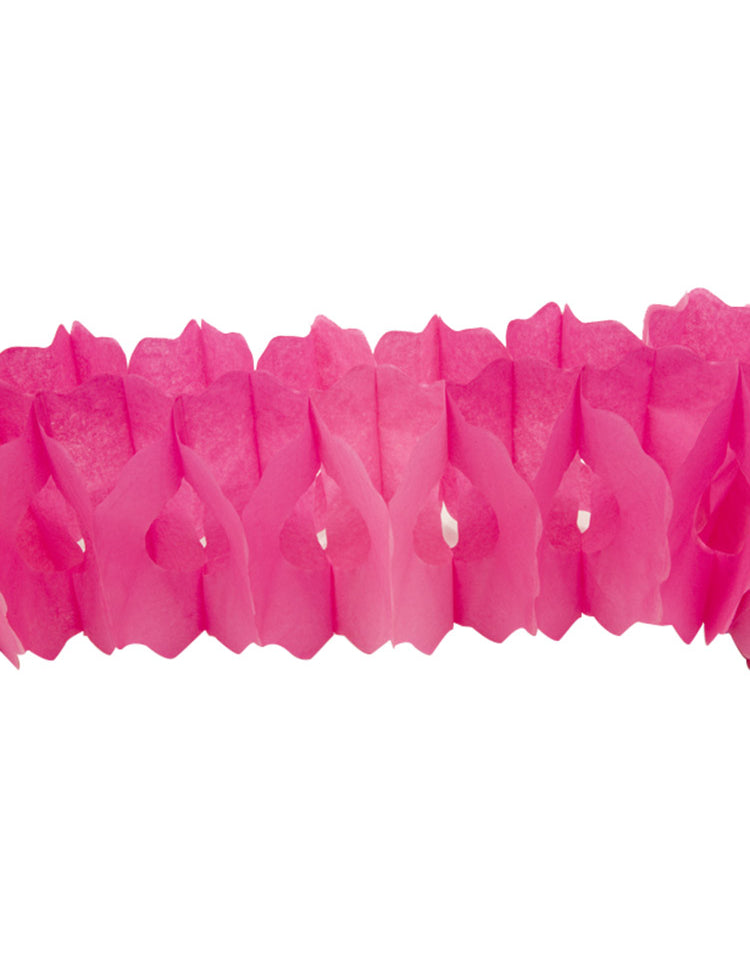 Guirlande en papier pour fête fuchsia