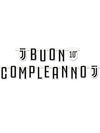 Guirlande personnalisable en carton Buon Compleanno Juventus™ pour anniversaire noir et blanc