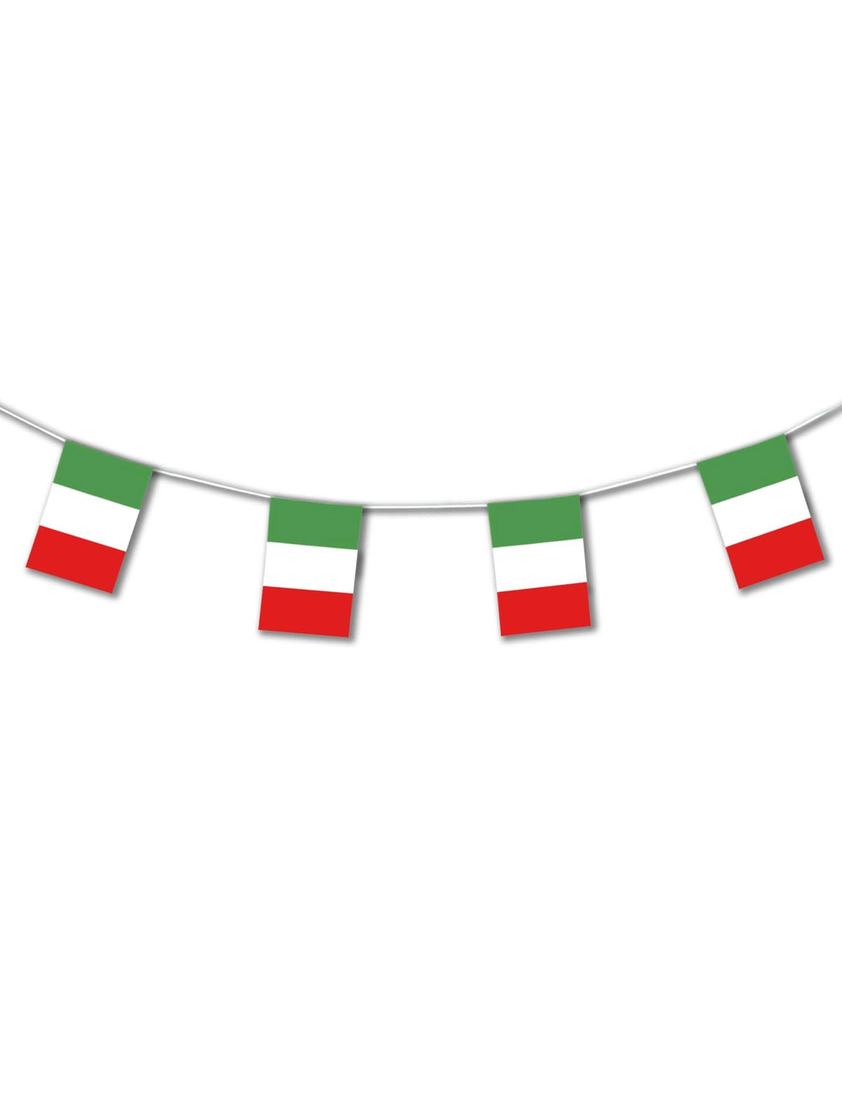 Plastična girlanda italija za zeleno, belo in rdeča praznično dekoracijo